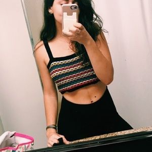 Crop tank top knitted